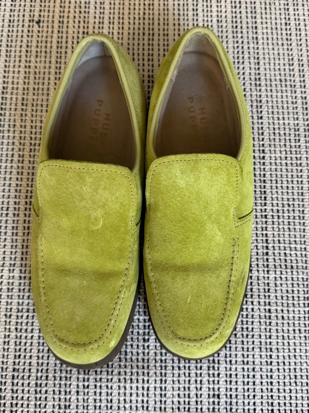 Hush Puppies Women’s Slip-On Loafers in Lime Green